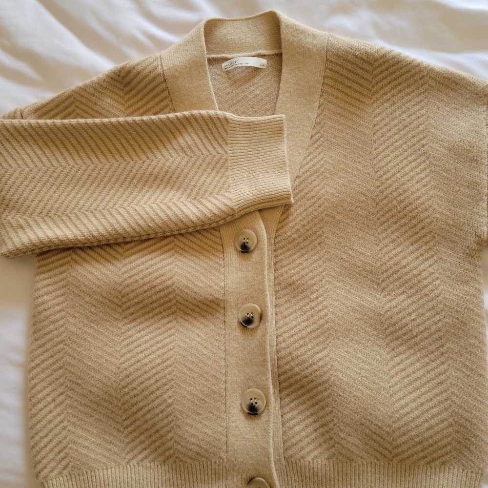 Oak + Fort Herringbone Cardigan